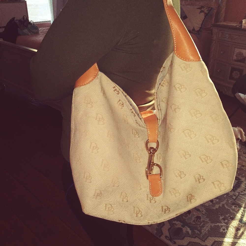 Authentic Dooney&Bourke Canvas Shoulder Bag